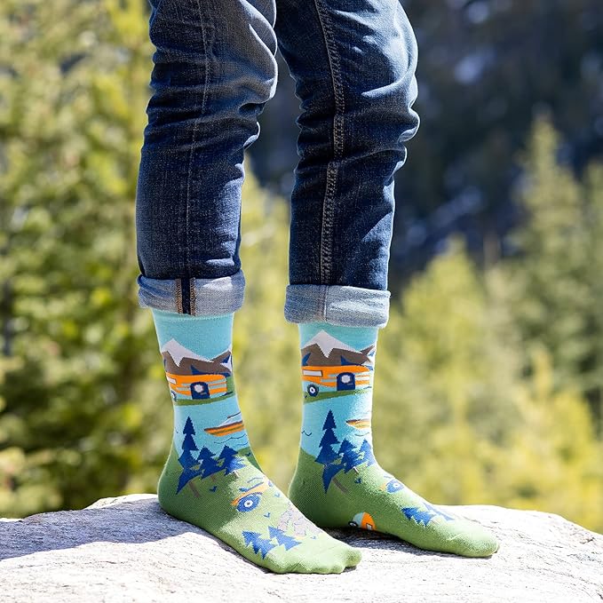 Lavley Outdoors Socks - Hiking and camping gifts for men and women - Great for nature lovers - Holiday or birthday gift