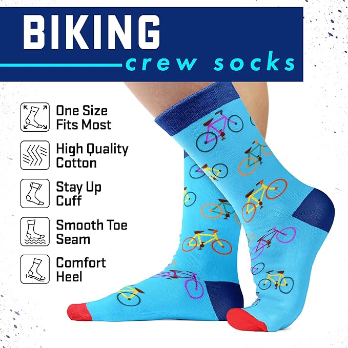 VICRAZY Hiking, Cycling, Camping Socks for Men, Women - Hiking, Bicycle, Camping, Bike Accessories, Stocking Stuffers