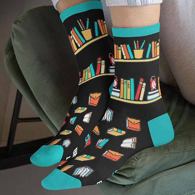 Book, Fishing, Hiking, Gamer, Camping, Pickle, Music, Foods, Ballerina, Bigfoot - Hobbies Socks for Women Men