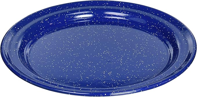 GSI Outdoors 10 Inch Enamelware Plate for Camp, Cabin and Farmhouse Kitchen - Blue
