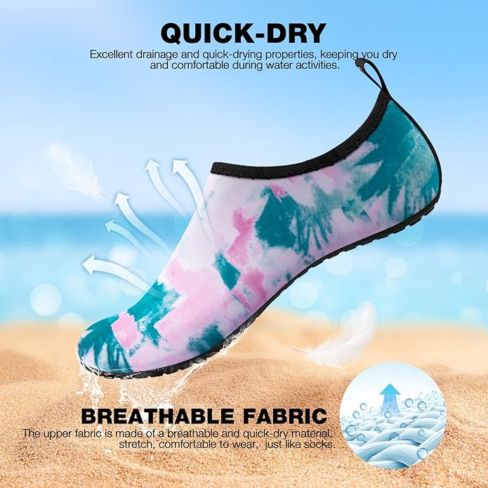 SIMARI Water Shoes Women Men Aqua Socks Beach Barefoot Quick Drying Aqua Aerobics Swim Pool Non Slip Outdoor Travel Essentials Surf River Lake Snorkeling Kayak Yoga Adult Youth