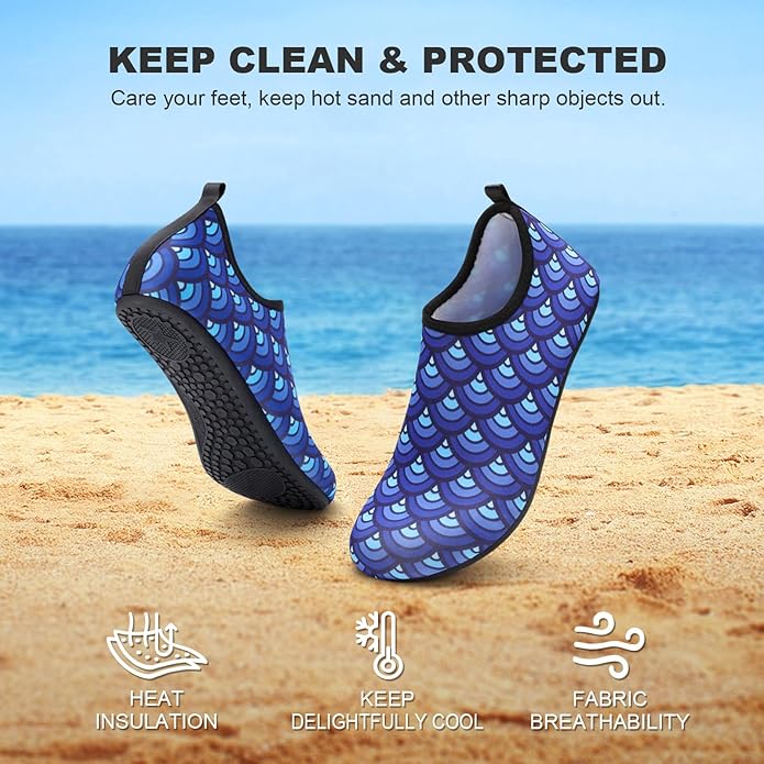 Water Shoes for Women Men Quick-Dry Aqua Socks Swim Beach Barefoot Yoga Exercise Wear Sport Accessories Pool Camping Must Haves Adult Youth Size