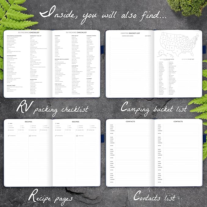 Clever Fox Camping Journal – Camper Log Book & RV Trip Planner – Outdoor Camp Journal & Adventure Travel Notebook for 12 Trips, A5 (Mystic Blue)
