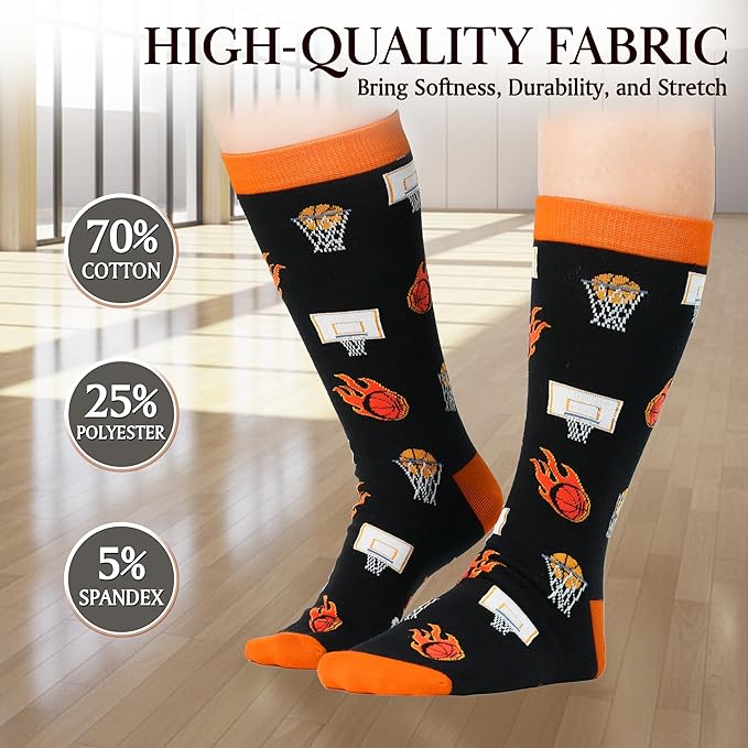 ZAGKOO Funny Sports Socks for Men, Women - Biking, Hiking, Skiing, Basketball, Pickleball, Disc Golf Socks - Christmas Gifts