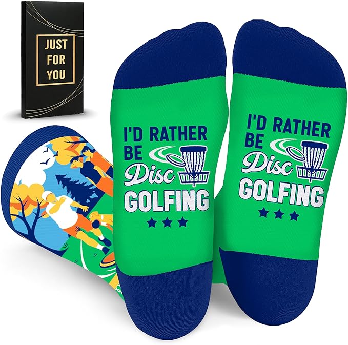 ZAGKOO Funny Sports Socks for Men, Women - Biking, Hiking, Skiing, Basketball, Pickleball, Disc Golf Socks - Christmas Gifts