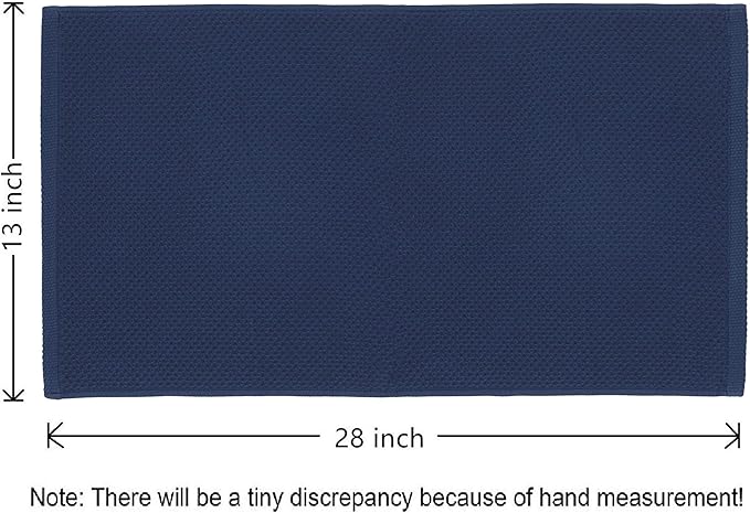 Mia'sDream Cotton Hand Towels for Bathroom, Waffle Weave Bath Guest Gym Towels, Soft and Absorbent Kitchen Towels Set Tea Towels, 13inch x 28inch 3 Pack (Navy Blue)