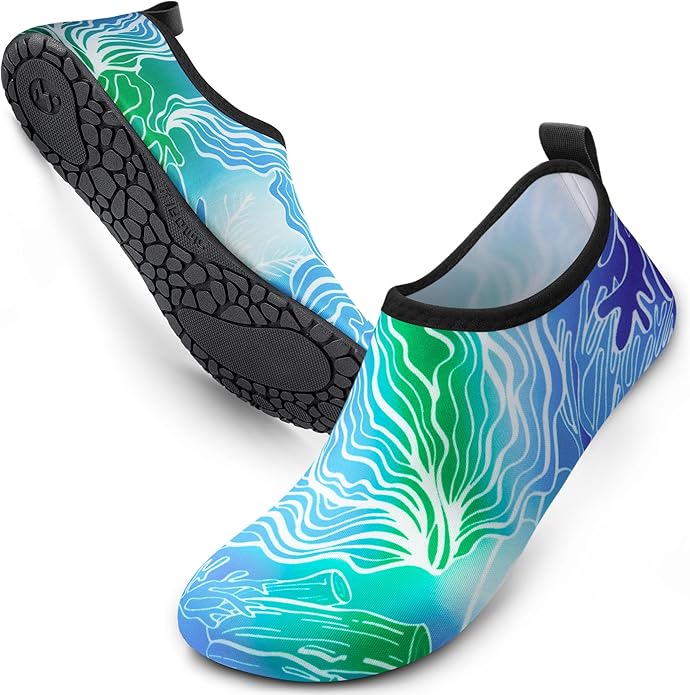 SIMARI Water Shoes Women Men Aqua Socks Beach Barefoot Quick Drying Aqua Aerobics Swim Pool Non Slip Outdoor Travel Essentials Surf River Lake Snorkeling Kayak Yoga Adult Youth