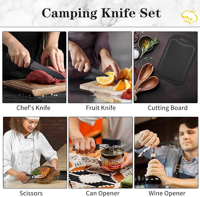 Wesqunie Camping Essentials Cookware Cooking Utensils Set - Portable Camp Kitchen Mess Kit Outdoor Accessories, Stainless Steel & Silicone, Camping Gear Equipment for RV Picnic Grill, 50PCS Green