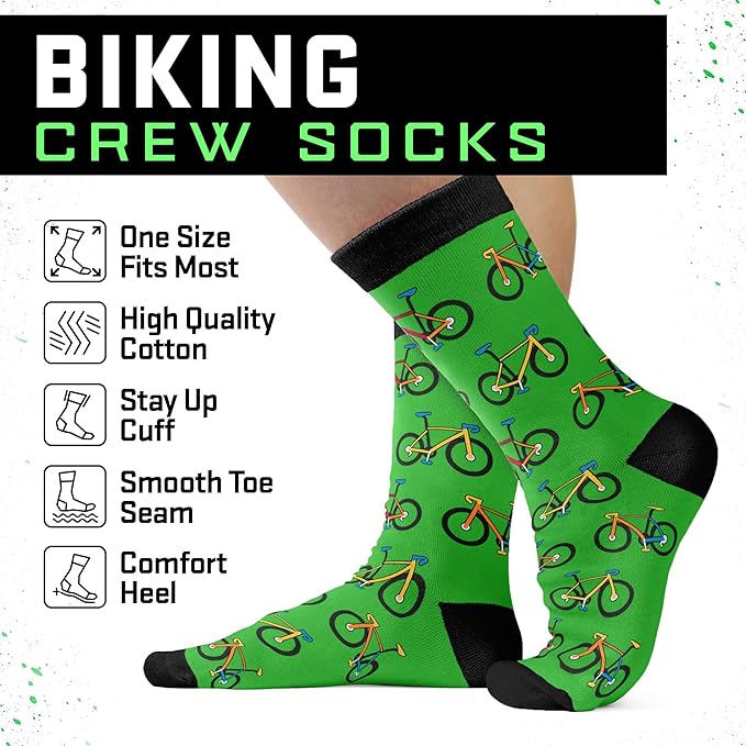 VICRAZY Hiking, Cycling, Camping Socks for Men, Women - Hiking, Bicycle, Camping, Bike Accessories, Stocking Stuffers
