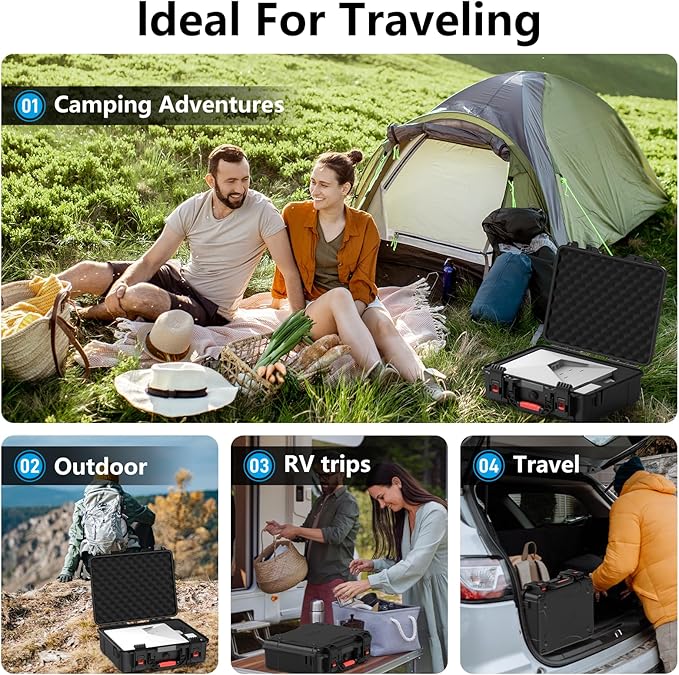 Starlink Mini Case, Waterproof Hard case Fits Star Link Mini Dish, Portable Shoulder Dual Carry Options with Precision Cut Foam For Starlink Accessories,Ideal for Travel and Camping