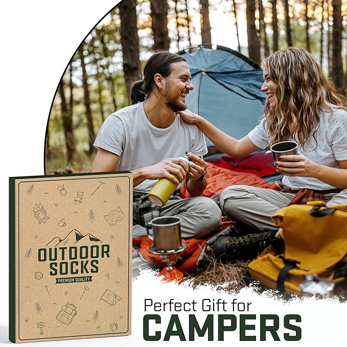 VICRAZY Hiking, Cycling, Camping Socks for Men, Women - Hiking, Bicycle, Camping, Bike Accessories, Stocking Stuffers