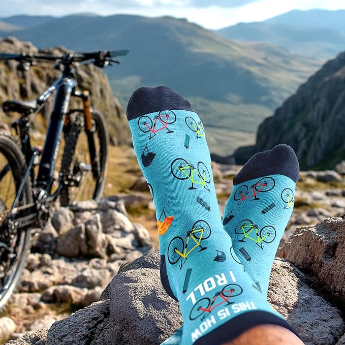 VICRAZY Hiking, Cycling, Camping Socks for Men, Women - Hiking, Bicycle, Camping, Bike Accessories, Stocking Stuffers