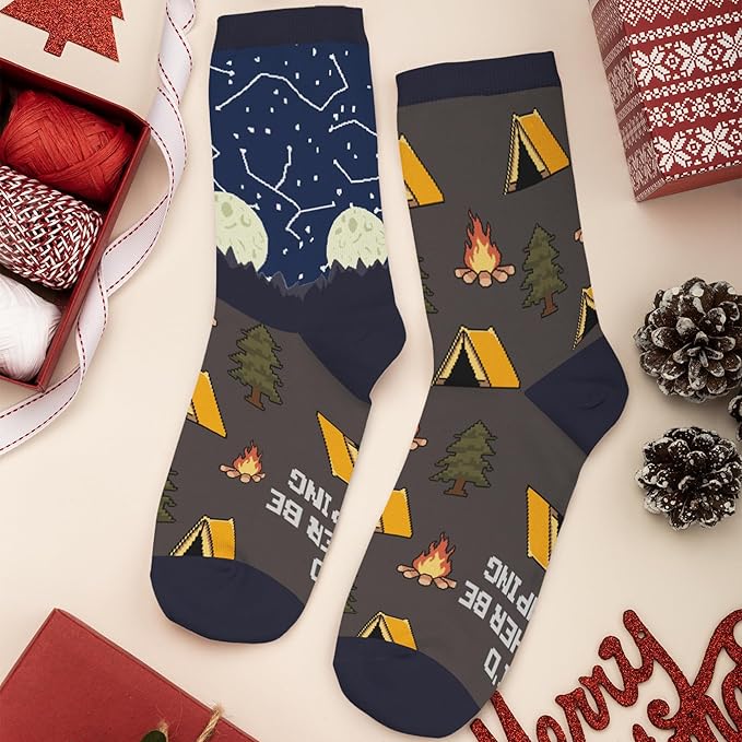 Book, Fishing, Hiking, Gamer, Camping, Pickle, Music, Foods, Ballerina, Bigfoot - Hobbies Socks for Women Men