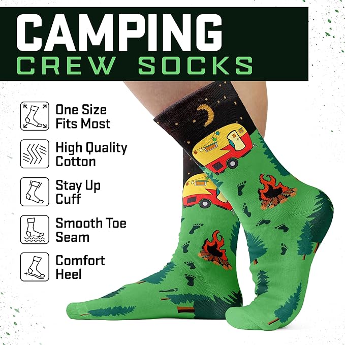 VICRAZY Hiking, Cycling, Camping Socks for Men, Women - Hiking, Bicycle, Camping, Bike Accessories, Stocking Stuffers
