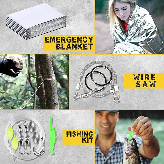 Gifts for Men Him Dad Husband, 28-In-1-Survival Kits, Men's Gifts Survival Gear, Stocking Stuffers for Men Christmas Birthday Gifts, Unique Cool Gadgets Gifts for Camping, Hiking, Hunting