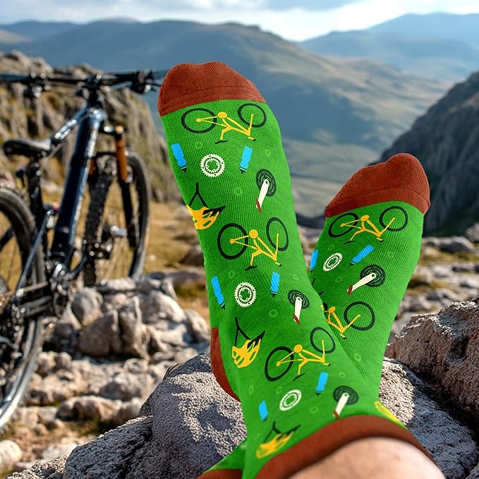 VICRAZY Hiking, Cycling, Camping Socks for Men, Women - Hiking, Bicycle, Camping, Bike Accessories, Stocking Stuffers