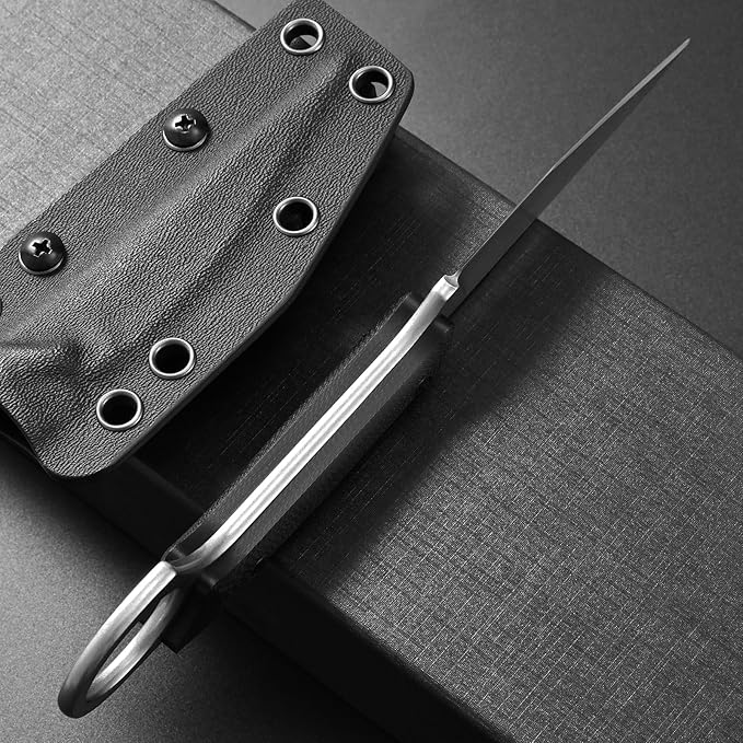 Ccanku C1140 Fixed Blade Knife, D2 Blade G10 Handle Claw Knife for Outdoor,EDC Tool, Survival, Hiking, Camping(Silver)