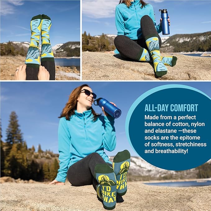 Lavley Outdoors Socks - Hiking and camping gifts for men and women - Great for nature lovers - Holiday or birthday gift