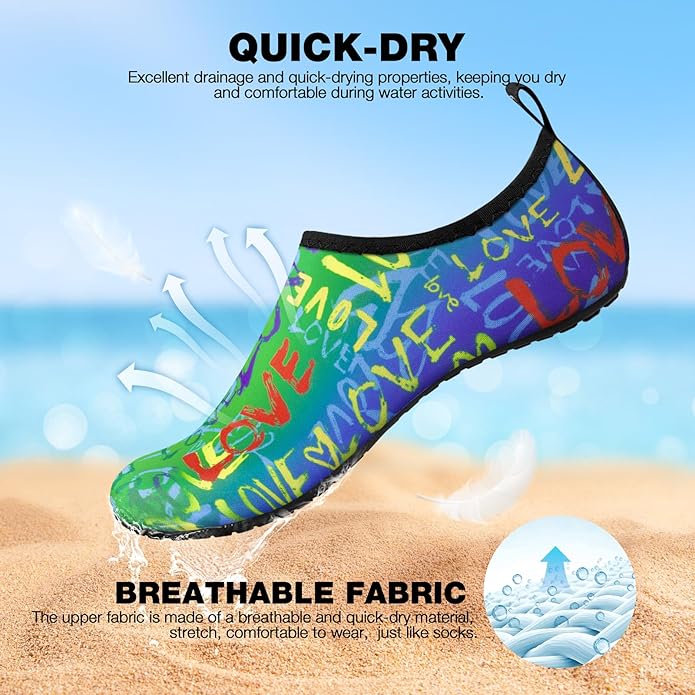 SIMARI Water Shoes Women Men Aqua Socks Beach Barefoot Quick Drying Aqua Aerobics Swim Pool Non Slip Outdoor Travel Essentials Surf River Lake Snorkeling Kayak Yoga Adult Youth
