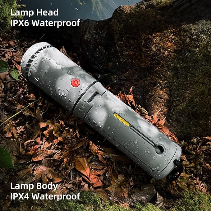 Telescopic Camping Light - 10000mAh Rechargeable Lantern with Magnetic Base & 36" Extendable Pole, IPX6 Waterproof Tent Lamp, 520LM Dual Color & SOS Mode for Hiking, Work