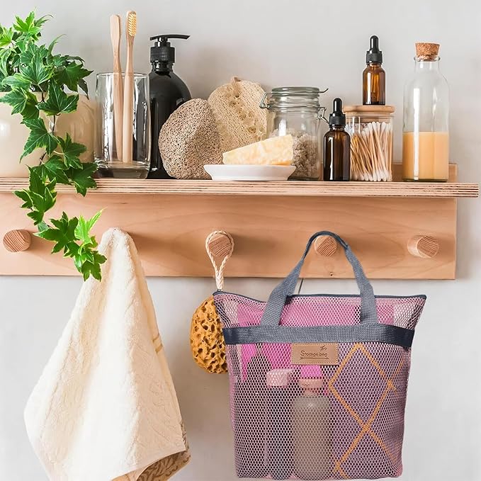Rotema Portable Shower Bag - College Dorm Essentials, Everyday Household Shower Basket for Toiletries