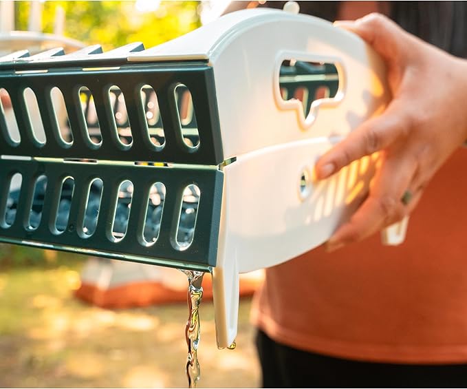 Coghlan's Snapfold™ Dish Rack – Portable Camp Kitchen Organizer, Space-Saving Foldable Dish Drying Rack with Dish and Utensil Slots, Drinkware Holder, for Camping, RVs, and Travel