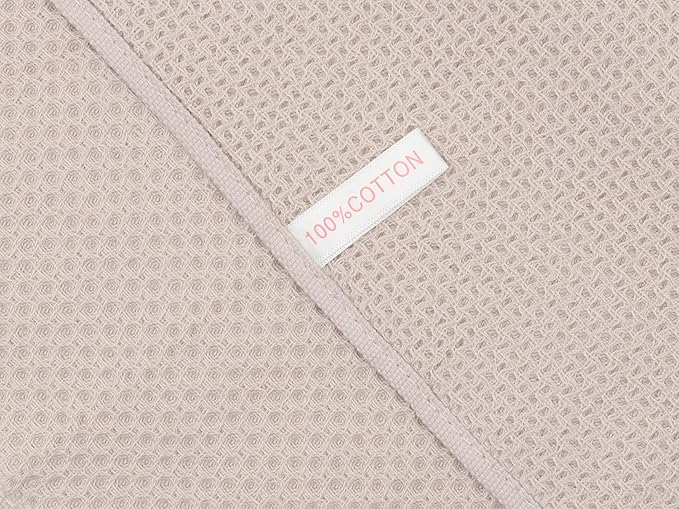 Mia'sDream Cotton Hand Face Head Towel Waffle Weave Kitchen Tea Towel Dish Towels, Soft and Absorbent Bath Guest Gym Towel Washcloths, 13inch x 28inch 3 Pack (Khaki)