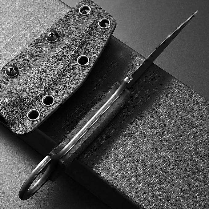 Ccanku C1140 Fixed Blade Knife, D2 Blade G10 Handle Claw Knife for Outdoor, EDC Tool, Survival, Hiking, Camping (Black)