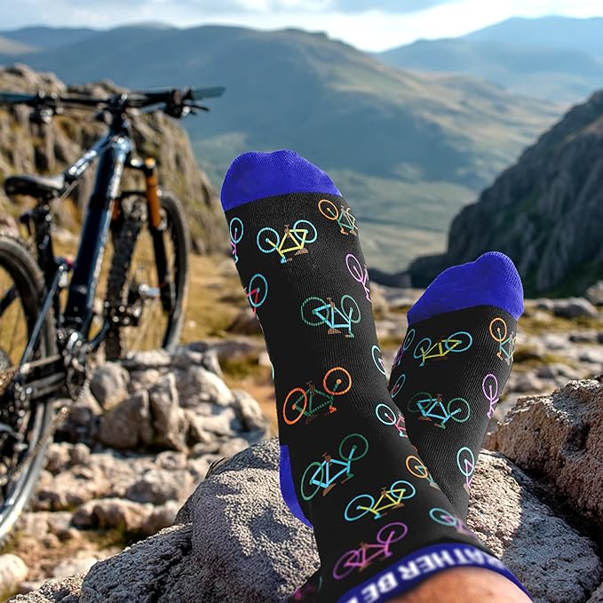 VICRAZY Hiking, Cycling, Camping Socks for Men, Women - Hiking, Bicycle, Camping, Bike Accessories, Stocking Stuffers