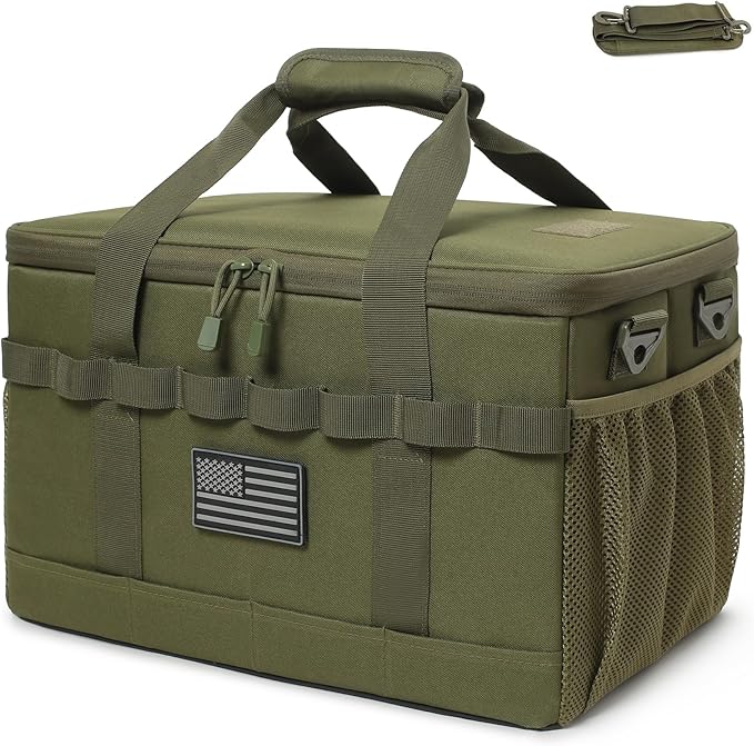 Tactical Camping Storage Bag 28L Tactical Utility Tote Bag Camping Cookware Organizer Trunk Organizer