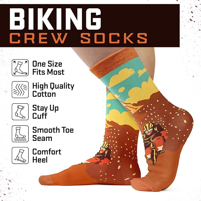 VICRAZY Hiking, Cycling, Camping Socks for Men, Women - Hiking, Bicycle, Camping, Bike Accessories, Stocking Stuffers