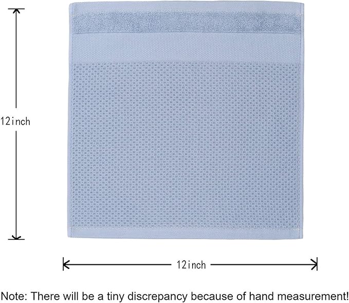 Mia'sDream Cotton Kichen Dish Cloths, Waffle Weave Dish Rags, Soft and Absorbent Dish Towels Hand Towel for Kitchen, 12inchx12inch 6 Pack (Blue)