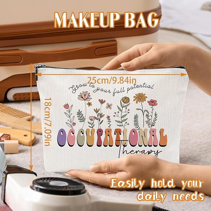 Sitsink Occupational Therapy Gifts - Inspirational Cosmetic Bags for Girls & Women, Grow to Your Full Potential