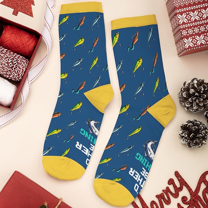 Book, Fishing, Hiking, Gamer, Camping, Pickle, Music, Foods, Ballerina, Bigfoot - Hobbies Socks for Women Men