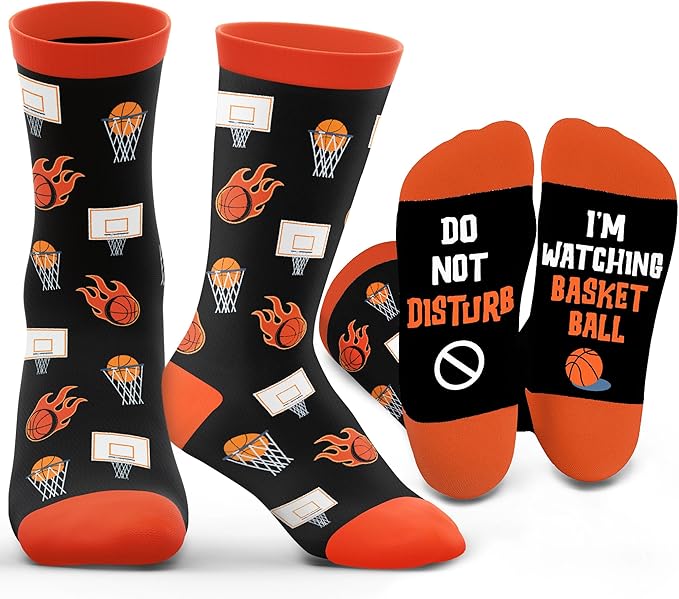 ZAGKOO Funny Sports Socks for Men, Women - Biking, Hiking, Skiing, Basketball, Pickleball, Disc Golf Socks - Christmas Gifts