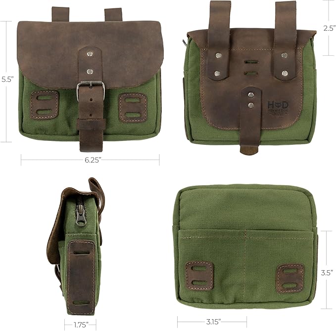 Hide & Drink, Survival Camping Pouch, Belt Loop, Rustic and Handy Tool Bag, Weather Resistant Outdoor Accessories, Traveling Essentials, Waxed Canvas, Handmade