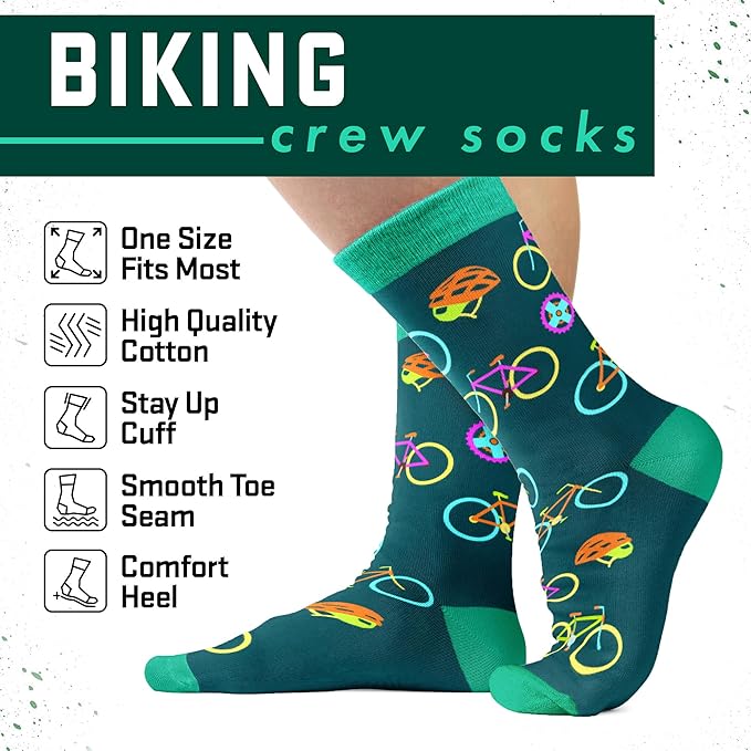 VICRAZY Hiking, Cycling, Camping Socks for Men, Women - Hiking, Bicycle, Camping, Bike Accessories, Stocking Stuffers