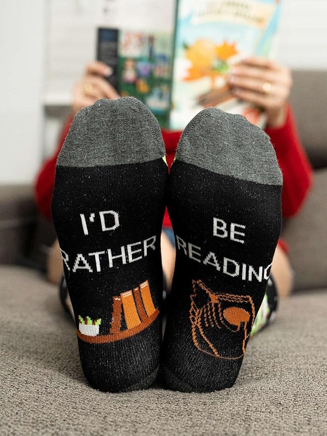 IRISGOD I'd Rather Be Funny Dress Socks for Men and Women Humor Joke Gifts