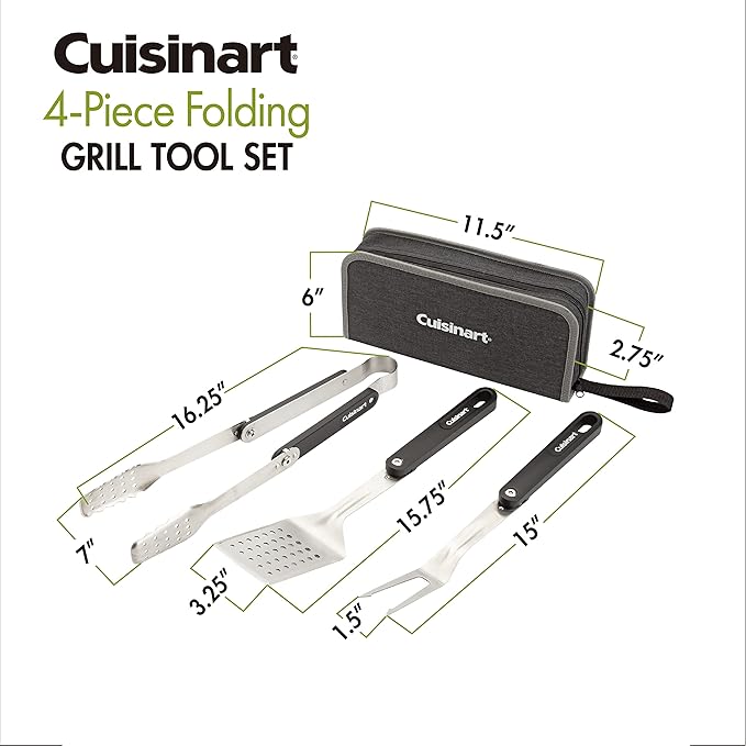 Cuisinart CGS-1000 4-Piece Folding Grill Tool Set