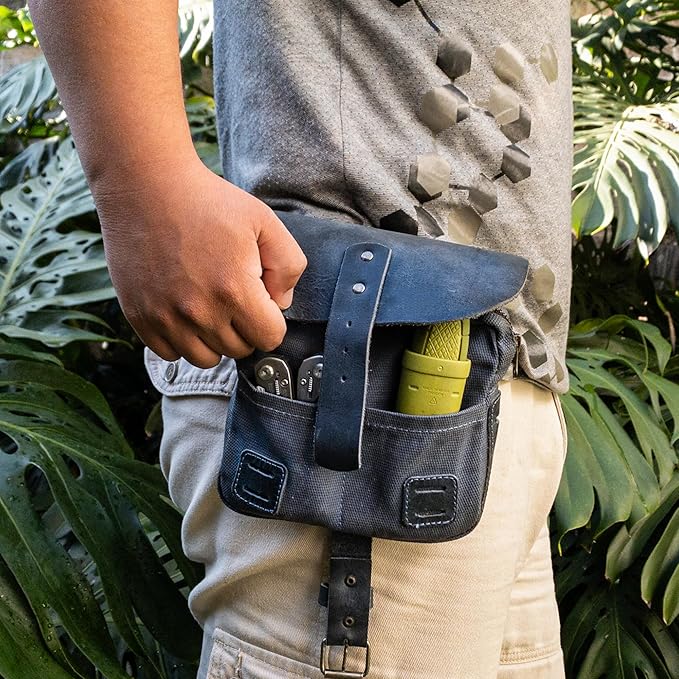 Hide & Drink, Survival Camping Pouch, Belt Loop, Rustic and Handy Tool Bag, Weather Resistant Outdoor Accessories, Traveling Essentials, Waxed Canvas, Handmade