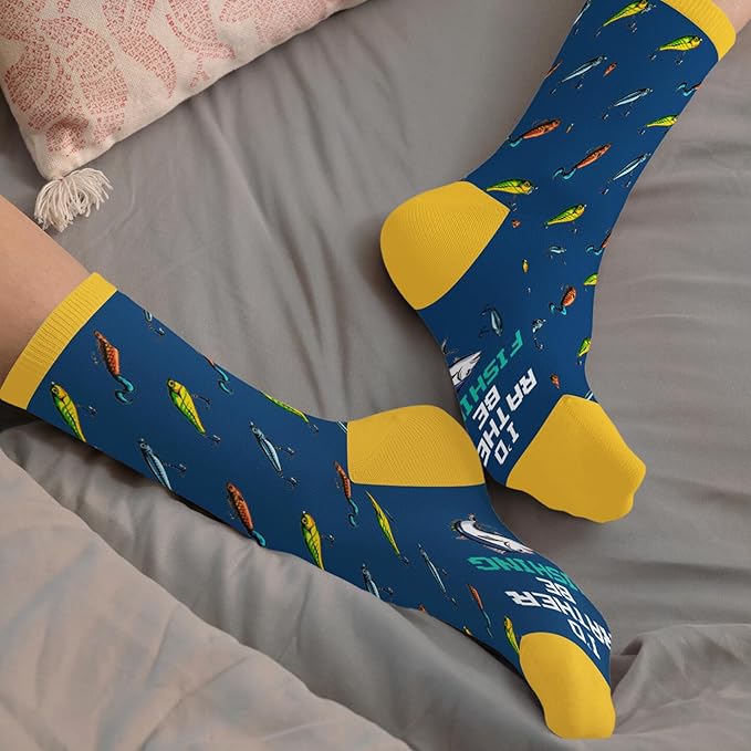 Book, Fishing, Hiking, Gamer, Camping, Pickle, Music, Foods, Ballerina, Bigfoot - Hobbies Socks for Women Men