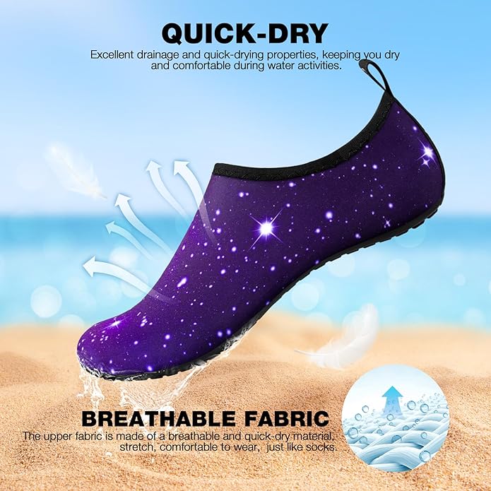 SIMARI Water Shoes Women Men Aqua Socks Beach Barefoot Quick Drying Aqua Aerobics Swim Pool Non Slip Outdoor Travel Essentials Surf River Lake Snorkeling Kayak Yoga Adult Youth