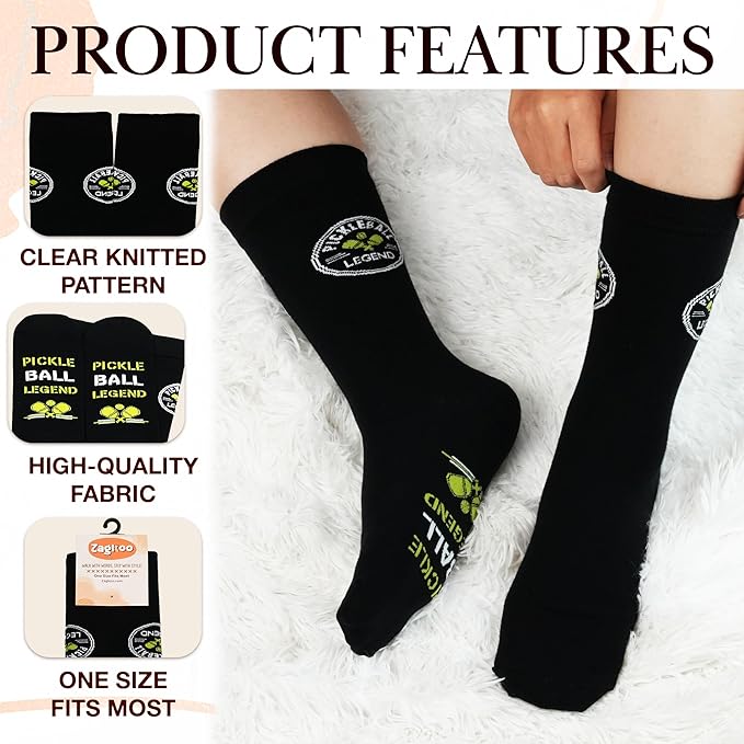 ZAGKOO Funny Sports Socks for Men, Women - Biking, Hiking, Skiing, Basketball, Pickleball, Disc Golf Socks - Christmas Gifts