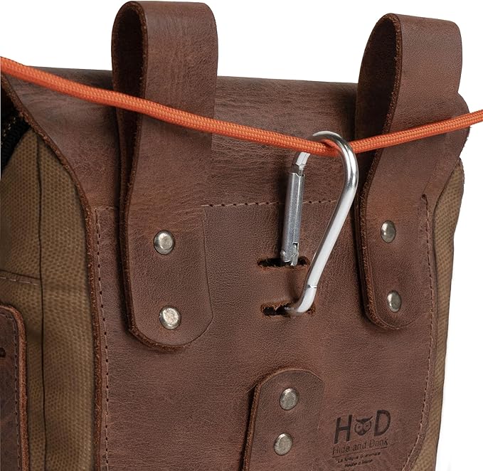 Hide & Drink, Survival Camping Pouch, Belt Loop, Rustic and Handy Tool Bag, Weather Resistant Outdoor Accessories, Traveling Essentials, Waxed Canvas, Handmade