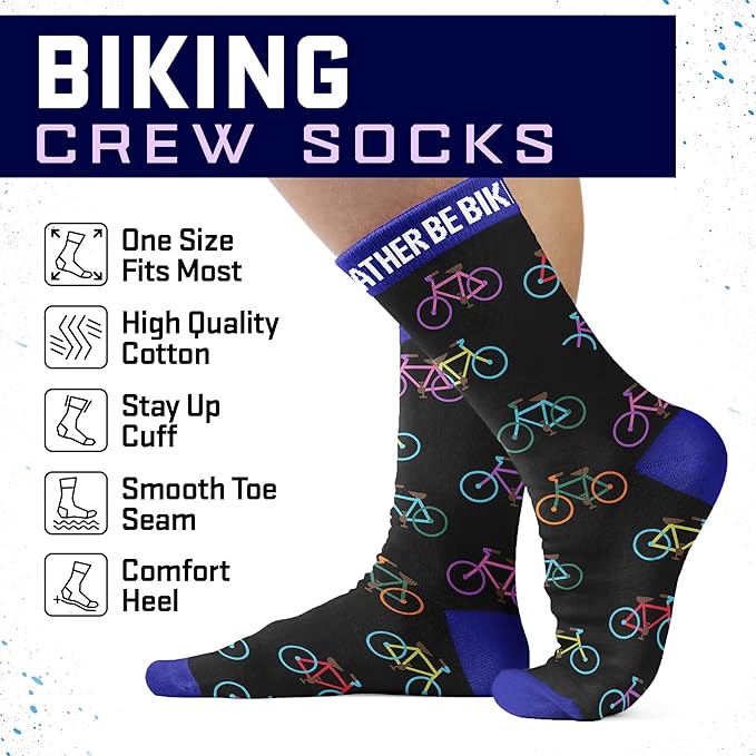 VICRAZY Hiking, Cycling, Camping Socks for Men, Women - Hiking, Bicycle, Camping, Bike Accessories, Stocking Stuffers