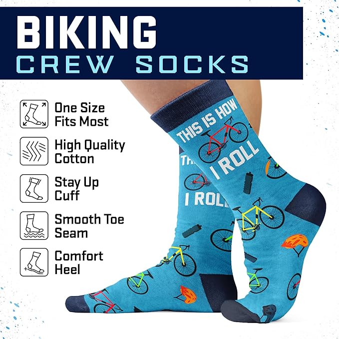 VICRAZY Hiking, Cycling, Camping Socks for Men, Women - Hiking, Bicycle, Camping, Bike Accessories, Stocking Stuffers