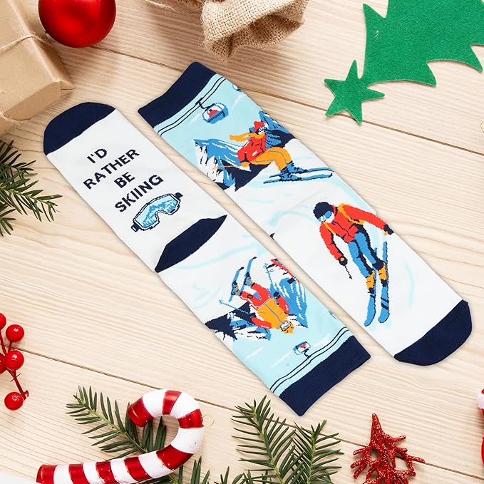 ZAGKOO Funny Sports Socks for Men, Women - Biking, Hiking, Skiing, Basketball, Pickleball, Disc Golf Socks - Christmas Gifts