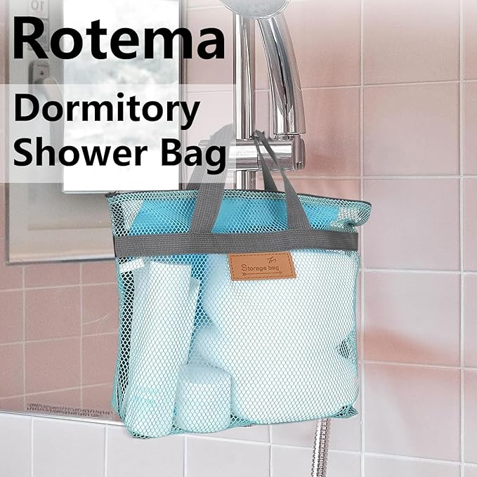Rotema Portable Shower Bag - College Dorm Essentials, Everyday Household Shower Basket for Toiletries