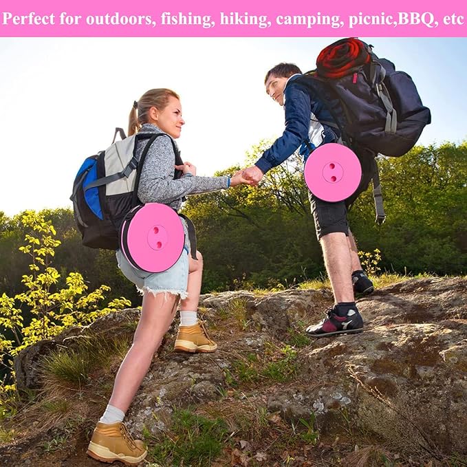 Fishboy Upgraded Collapsible Stool, 400lbs Max Weight, Lightweight But Sturdy, Portable Retractable Folding Telescoping Foldable Camping Stool for Adults Outdoor Fishing Hiking BBQ