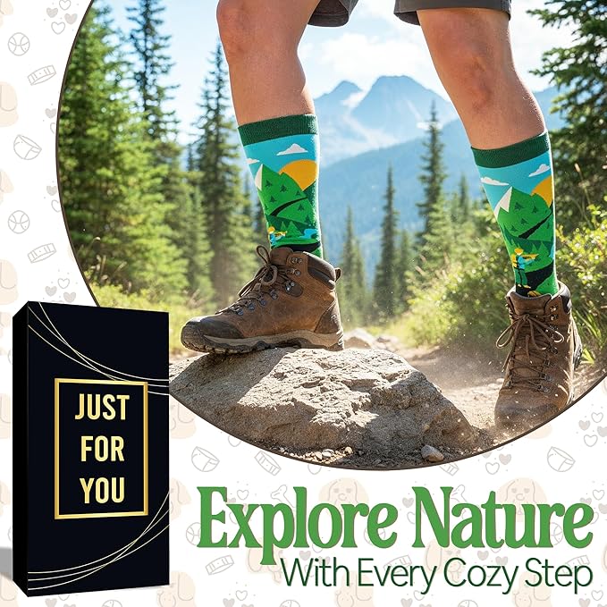 ZAGKOO Funny Sports Socks for Men, Women - Biking, Hiking, Skiing, Basketball, Pickleball, Disc Golf Socks - Christmas Gifts